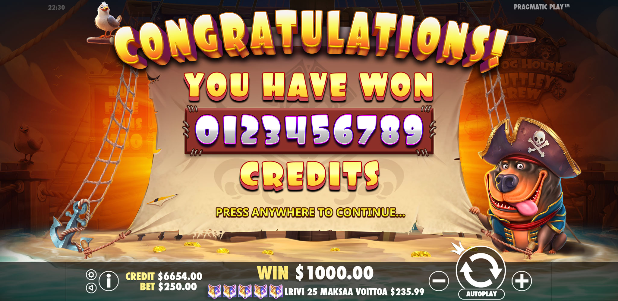 The Dog House - Muttley Crew - Big win 14
