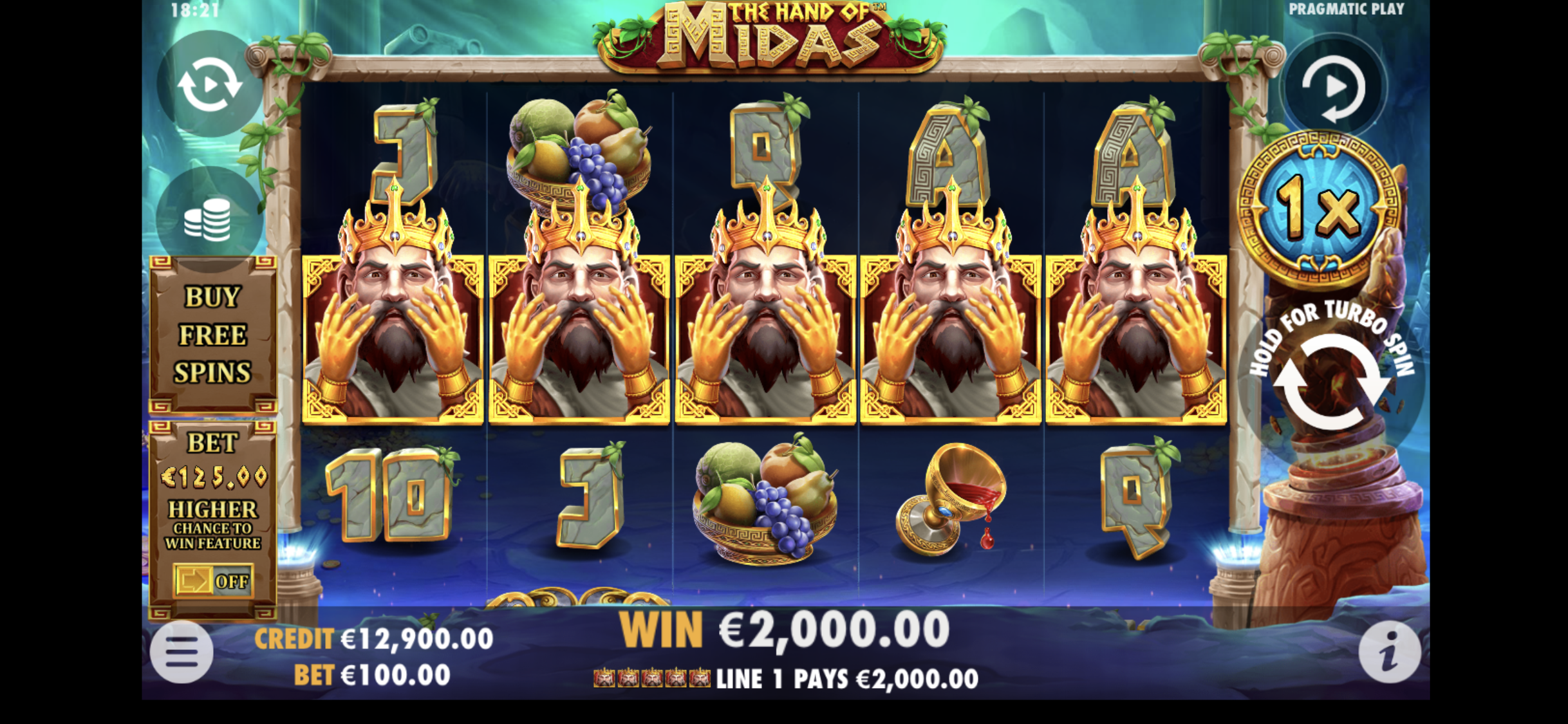 The Hand of Midas - Big win 1