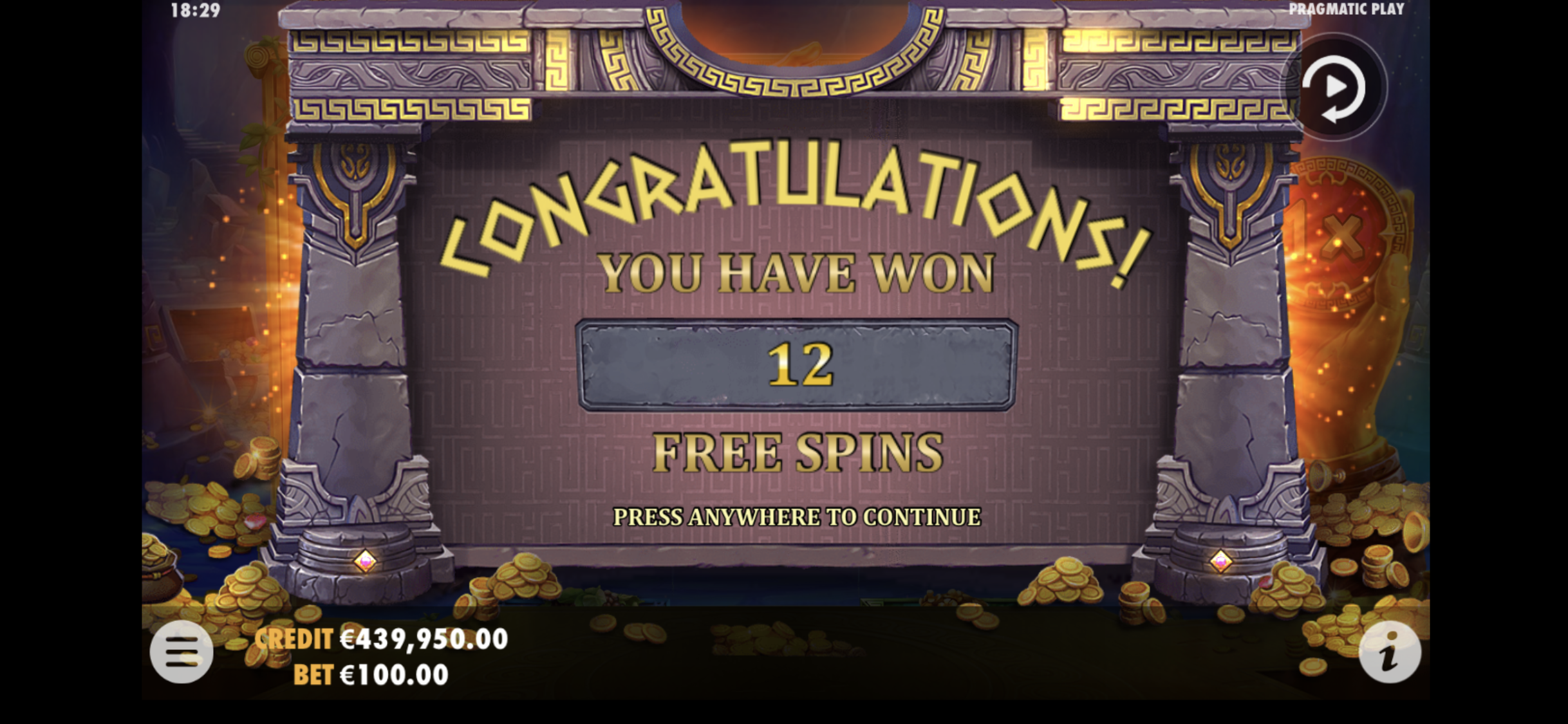 The Hand of Midas - Free spins 4