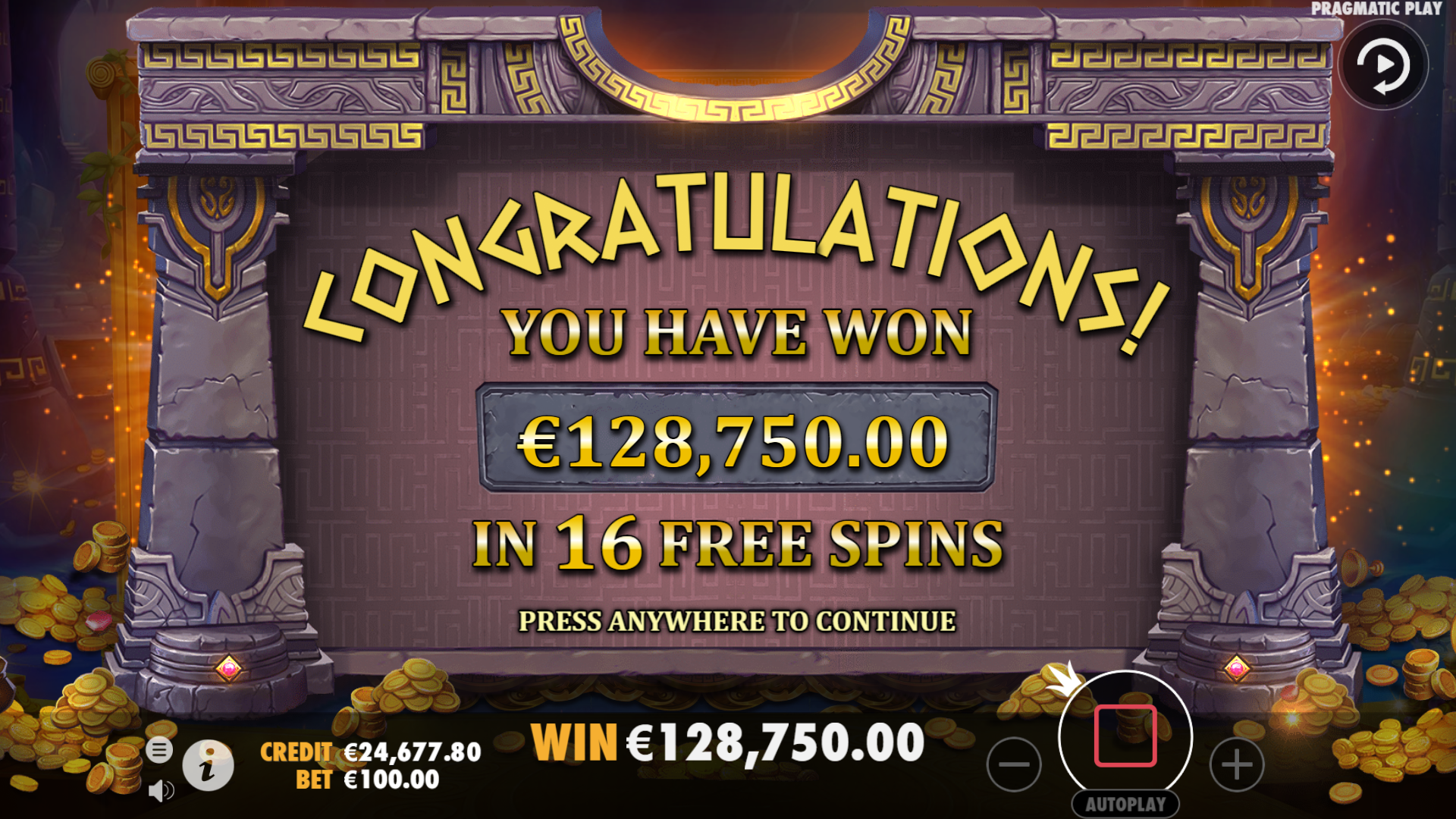 The Hand of Midas - Free spins 6