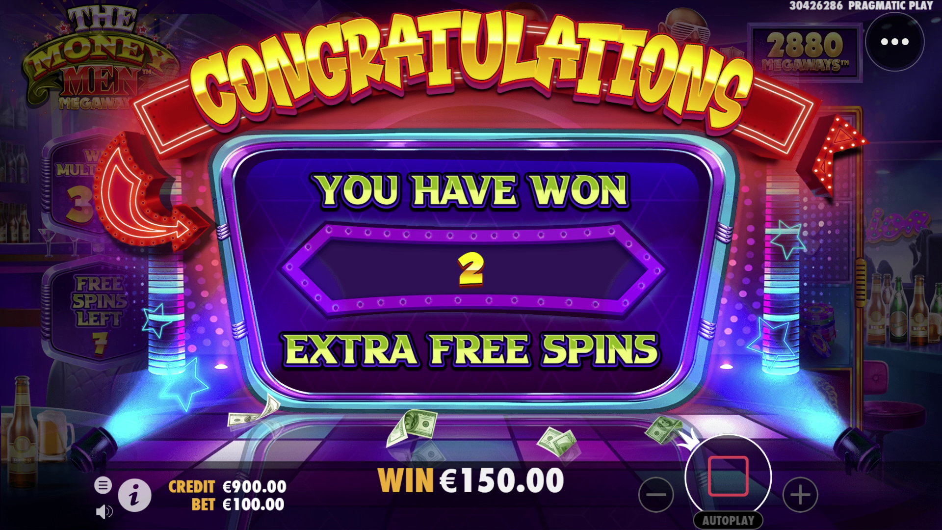 The Money Men Megaways - Free spins