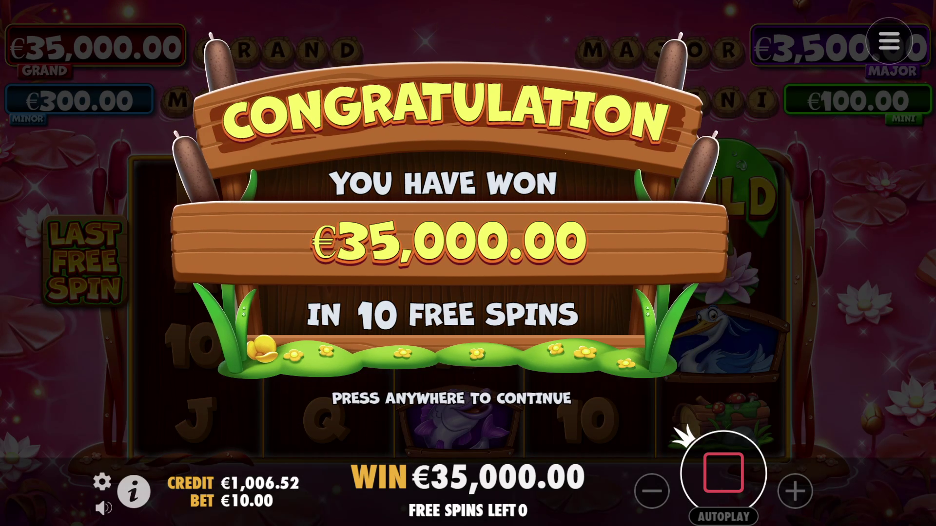 Tiny Toads - Free spins 1