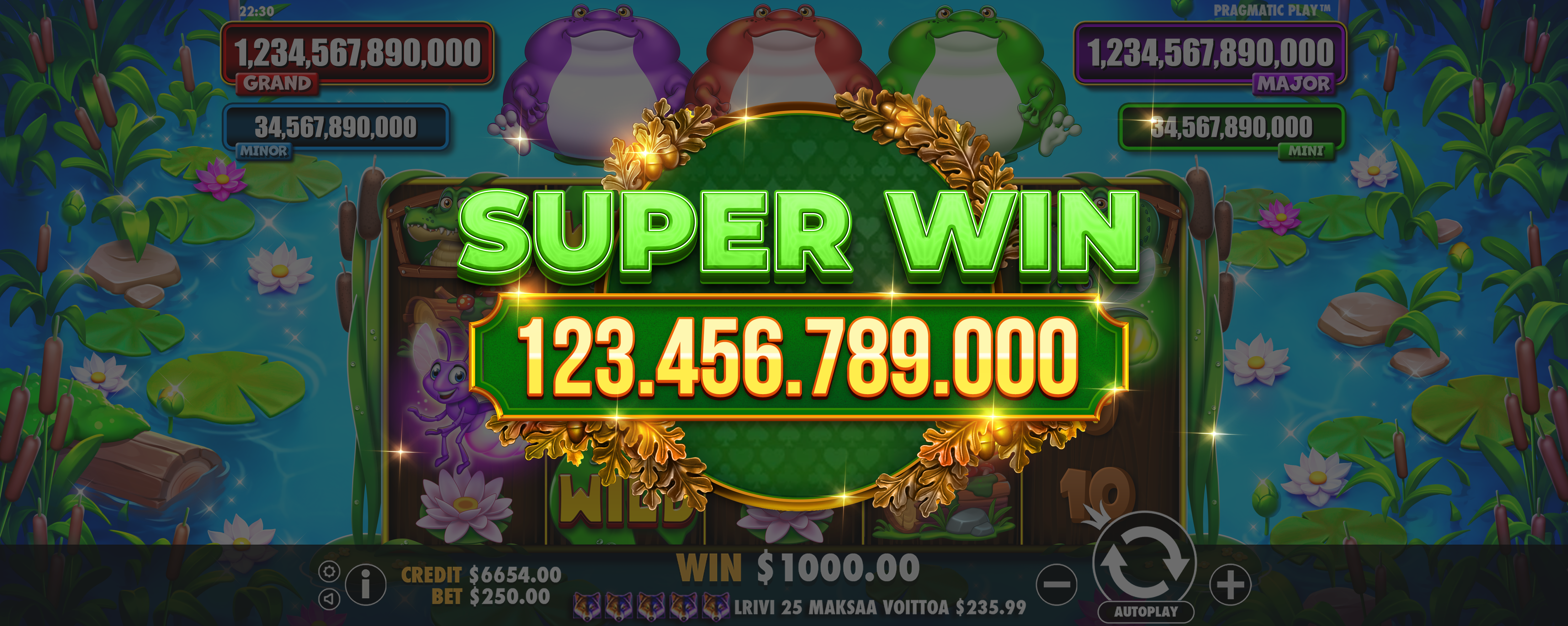 Tiny Toads - Big win 12