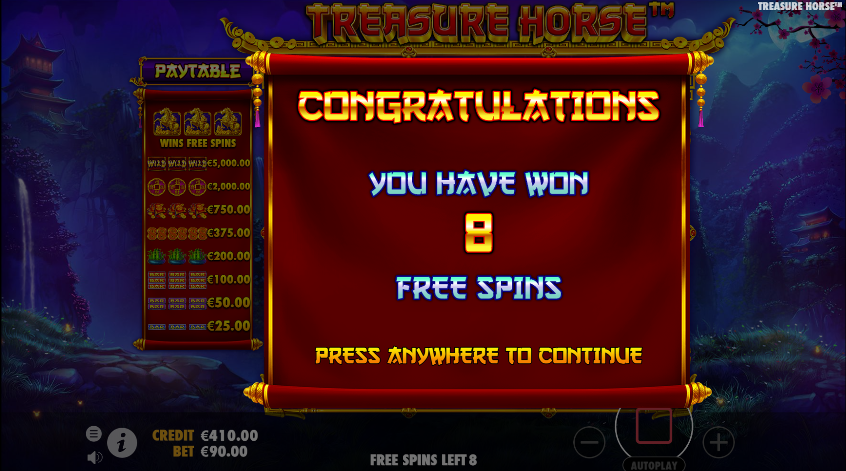 Treasure Horse - Free spins 3