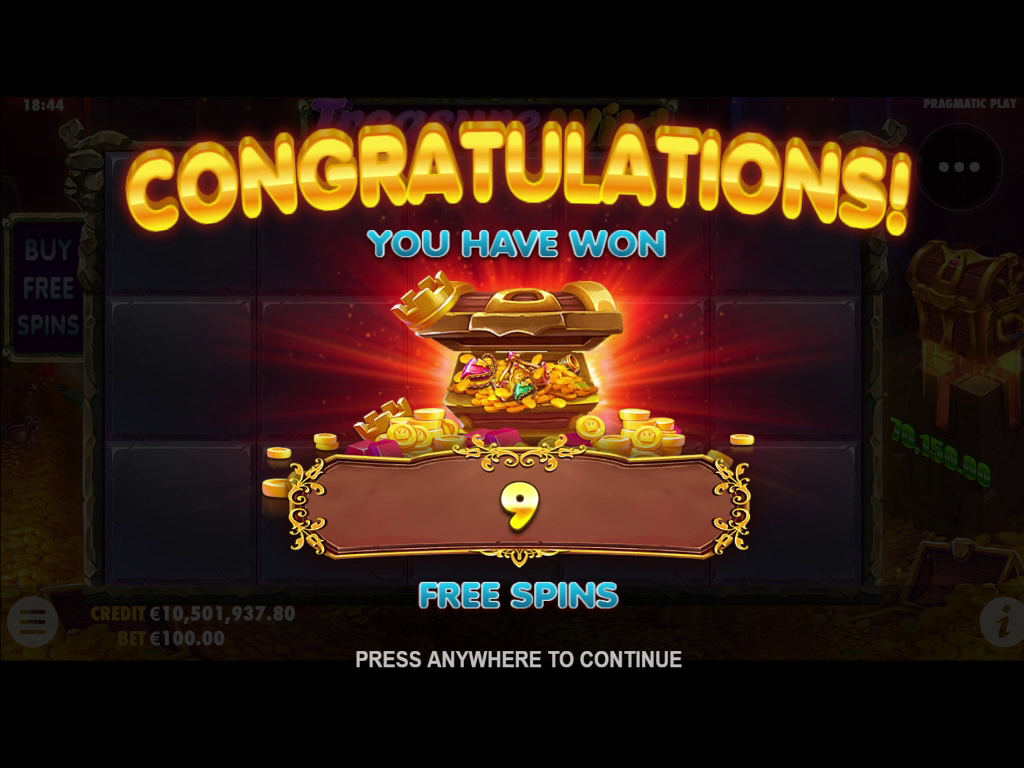 Treasure Wild - Free spins 2