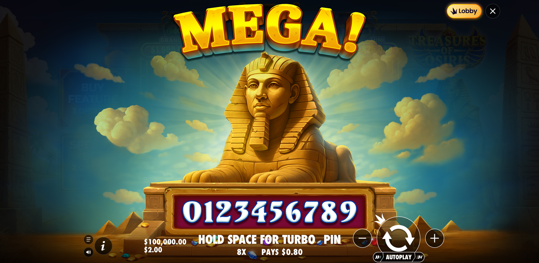 Treasures of Osiris - Big win 3