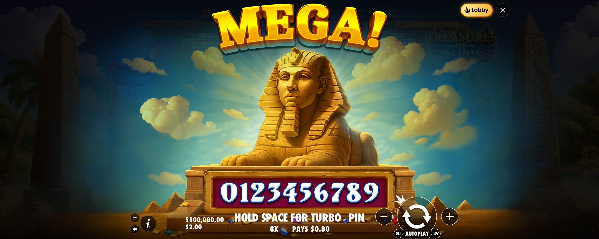 Treasures of Osiris - Big win 2