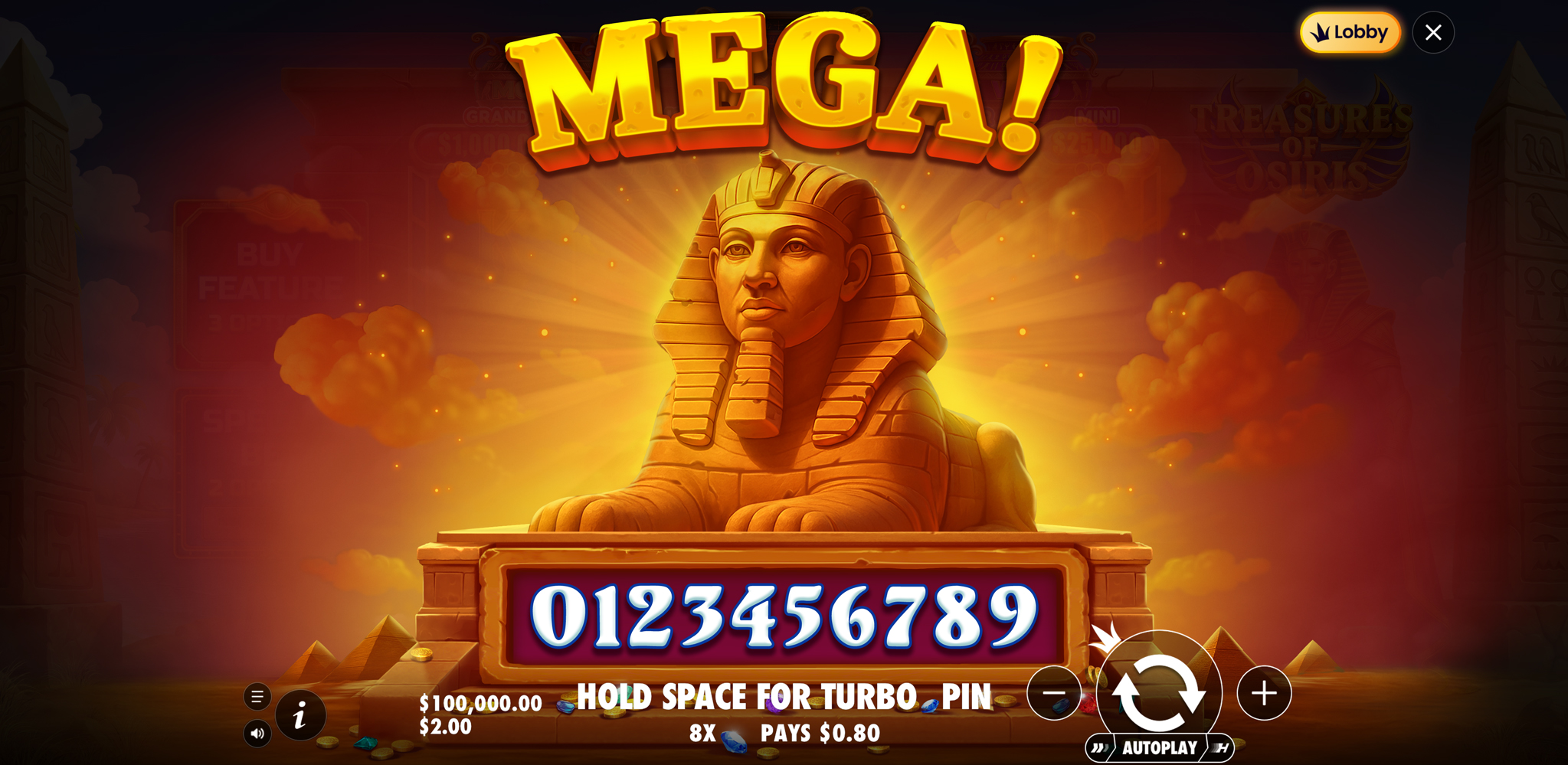 Treasures of Osiris - Big win 5