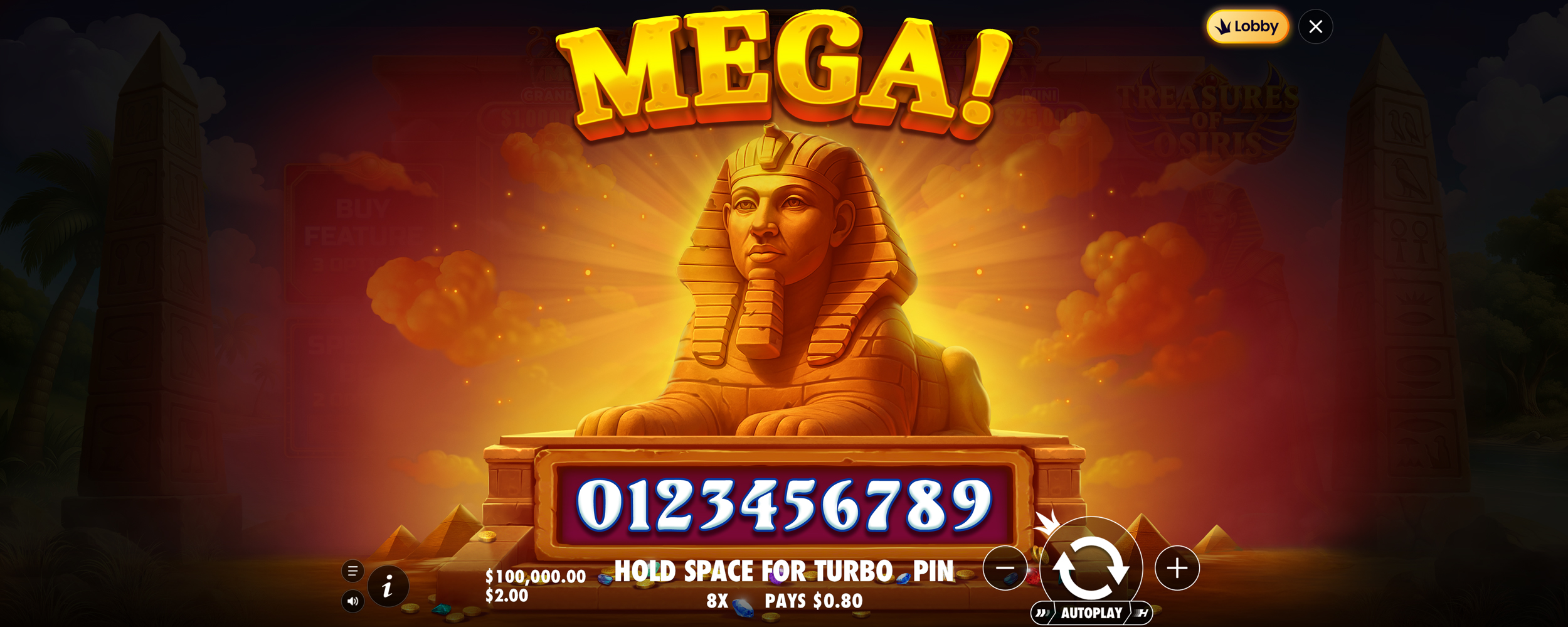 Treasures of Osiris - Big win 4