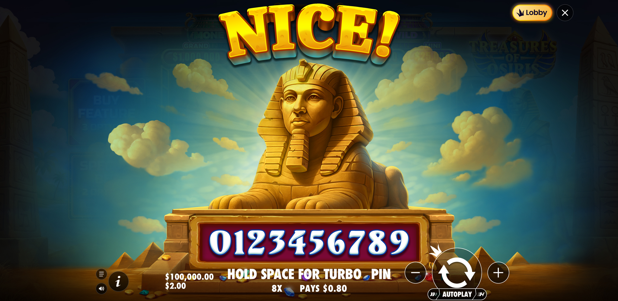 Treasures of Osiris - Big win 7