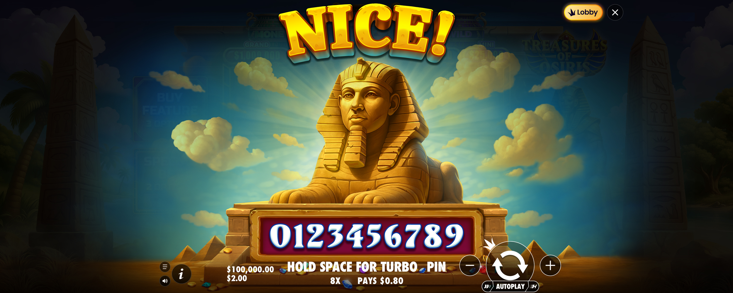 Treasures of Osiris - Big win 6