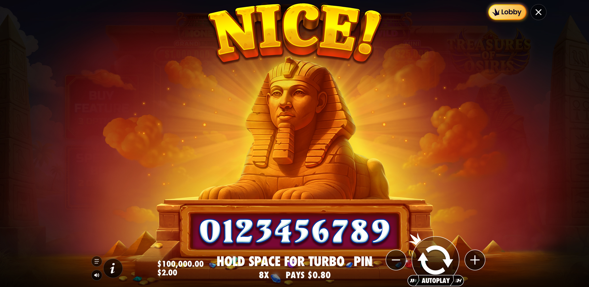 Treasures of Osiris - Big win 9