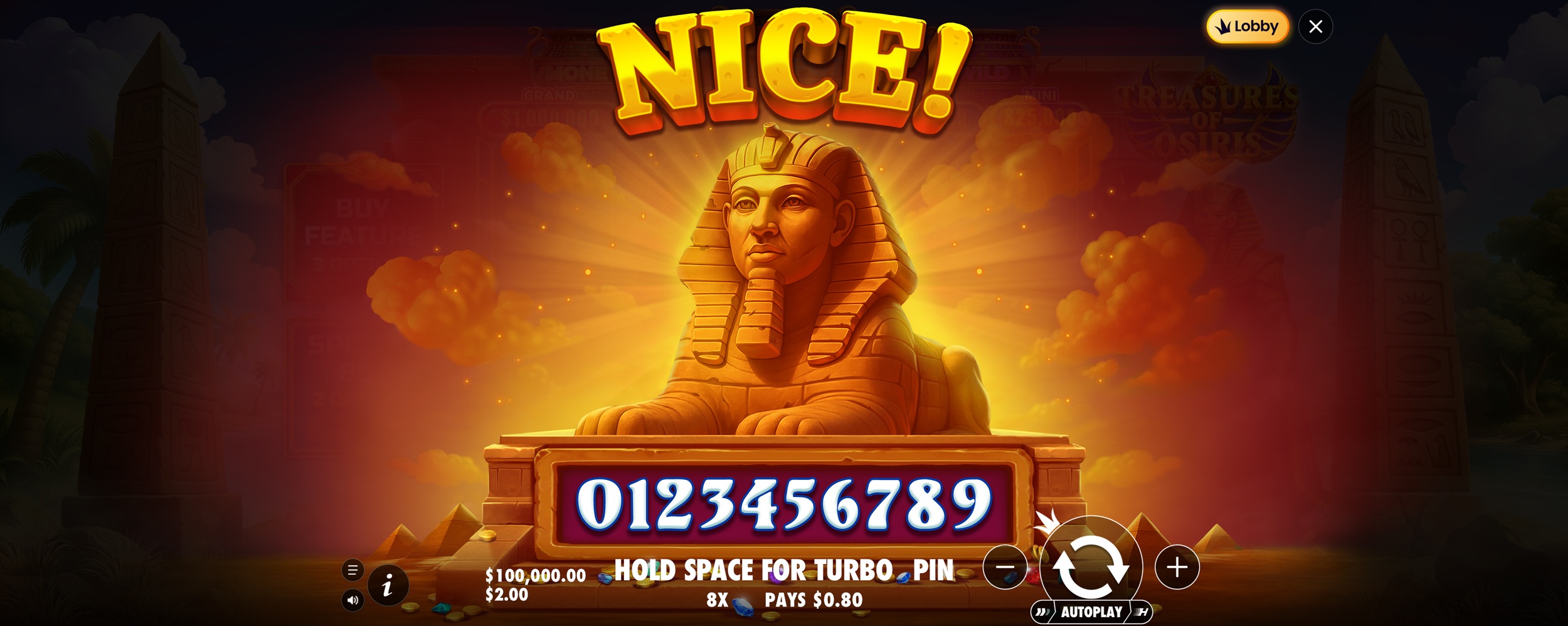 Treasures of Osiris - Big win 8