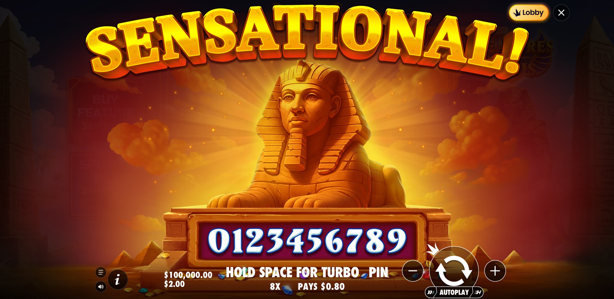Treasures of Osiris - Big win 13