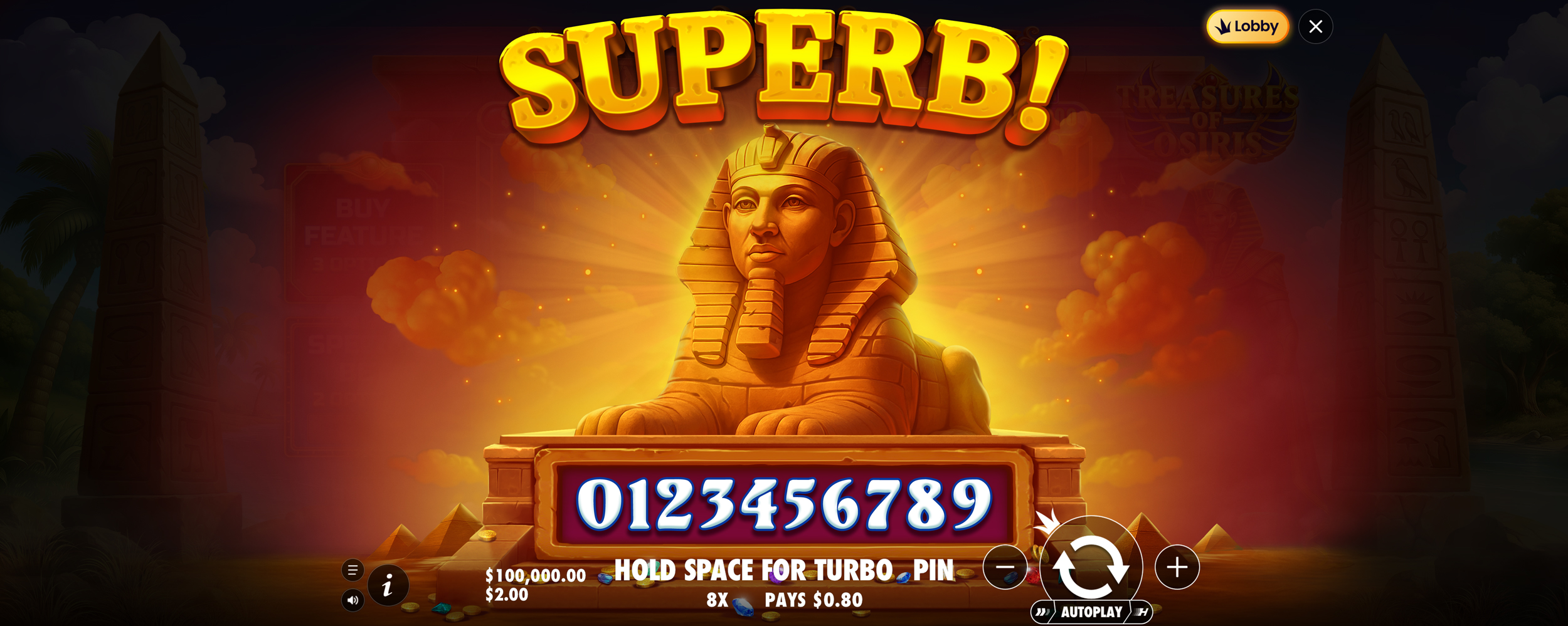 Treasures of Osiris - Big win 14