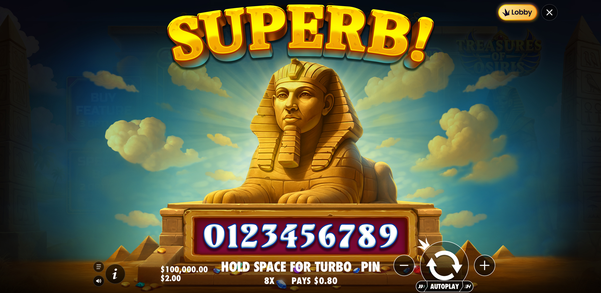Treasures of Osiris - Big win 17