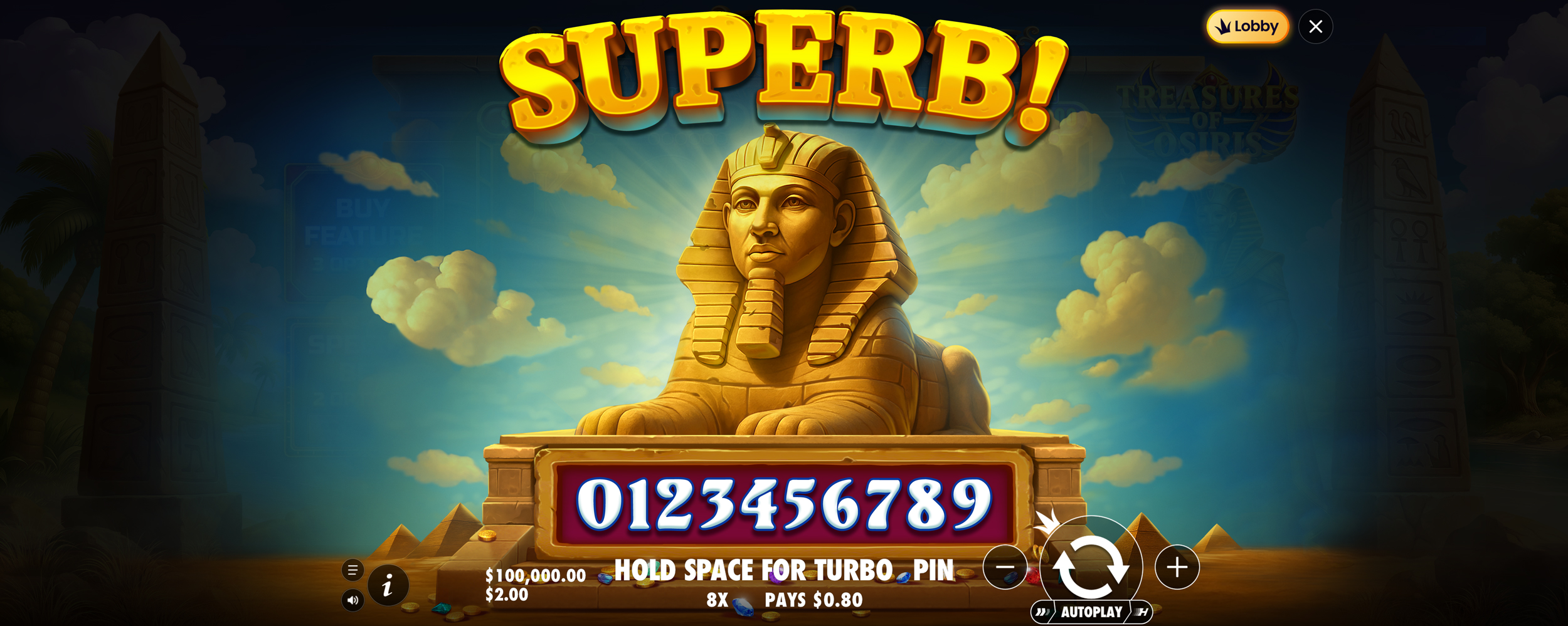 Treasures of Osiris - Big win 16