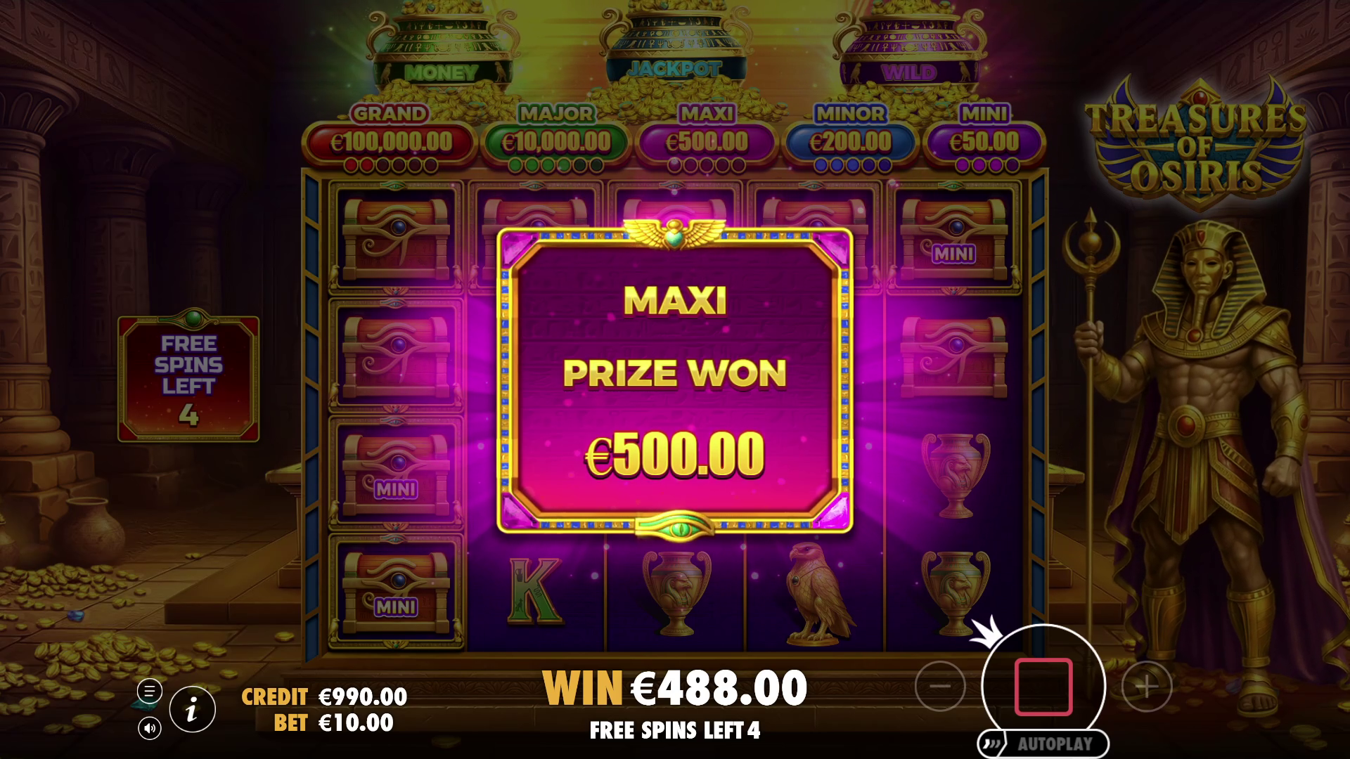 Treasures of Osiris - Big win 20