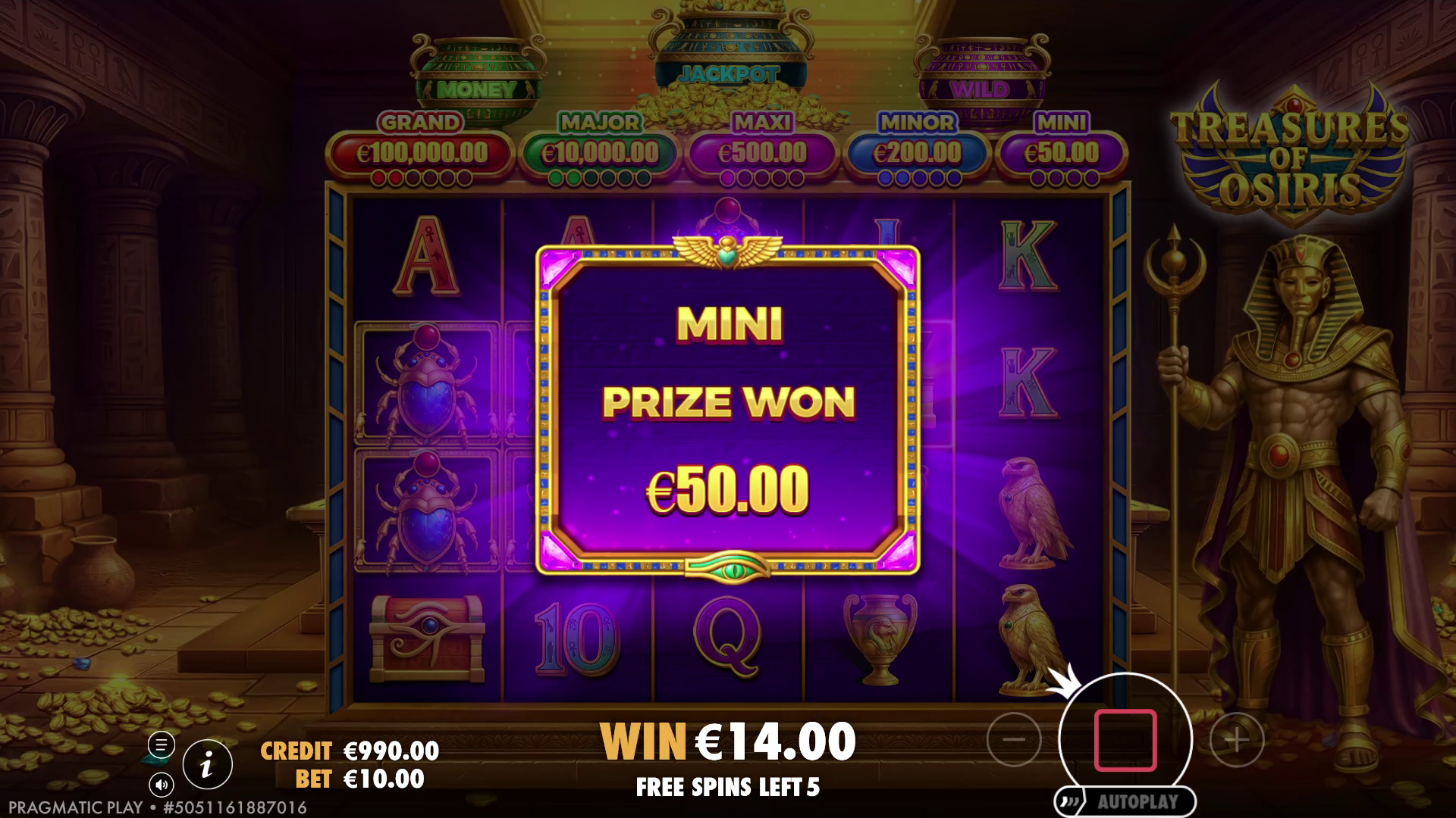 Treasures of Osiris - Big win 21