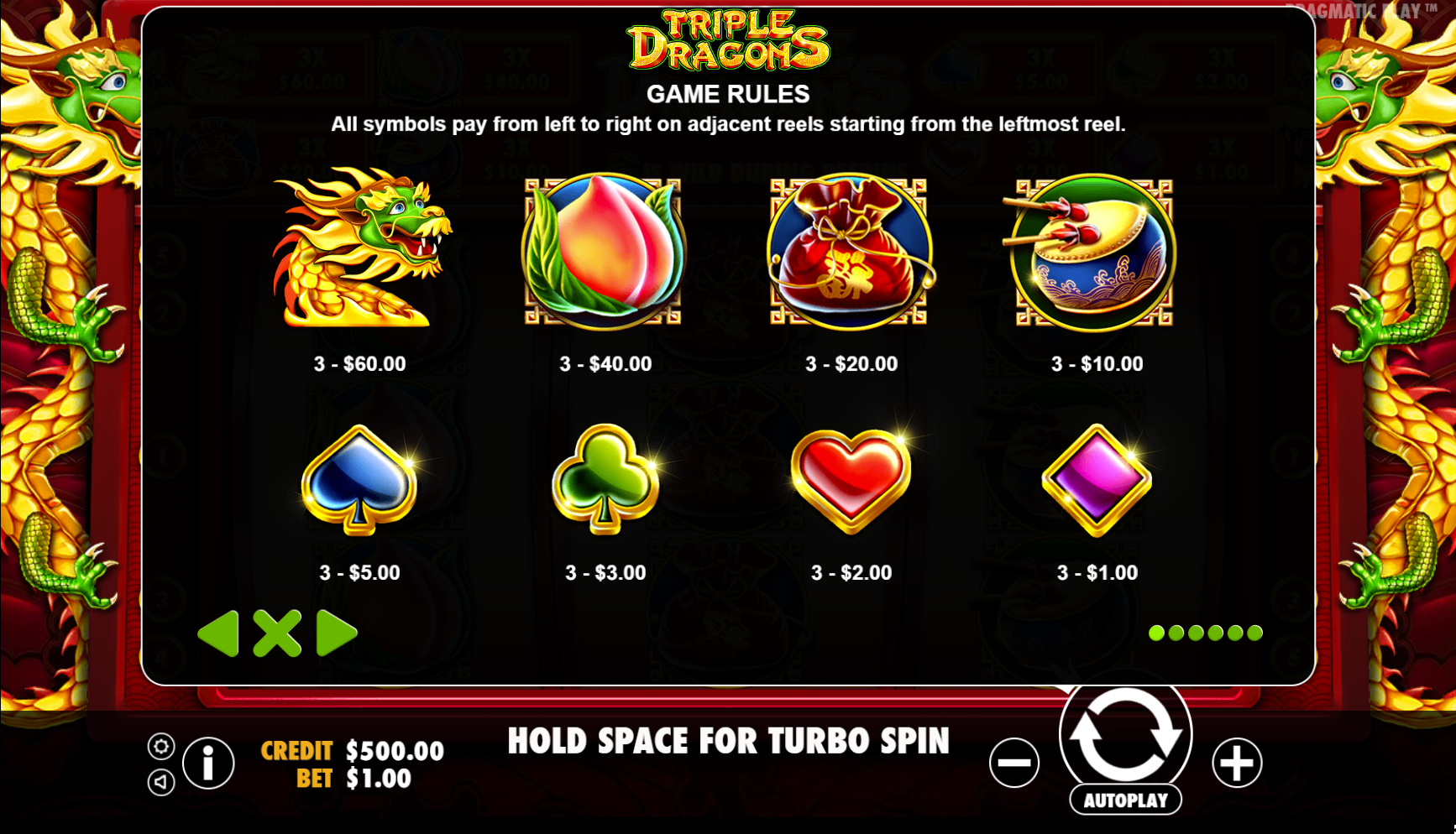 Triple Dragons - Game rules 2