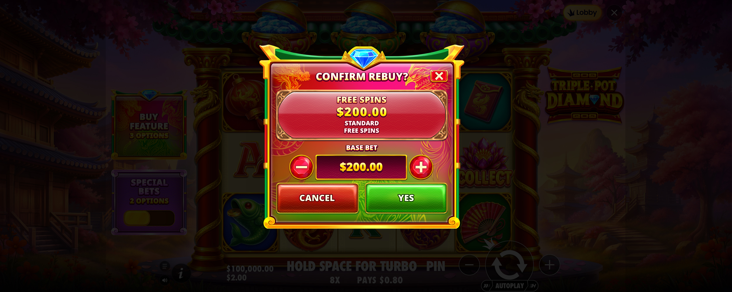 Triple Pot Diamond - Buy bonus 2