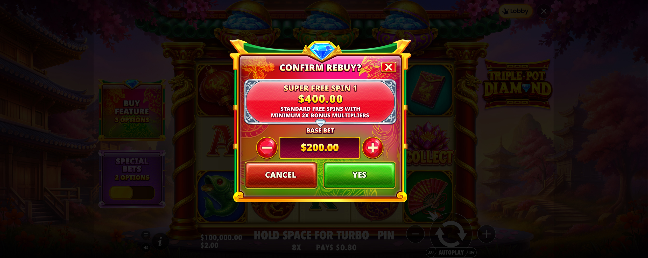 Triple Pot Diamond - Buy bonus 3
