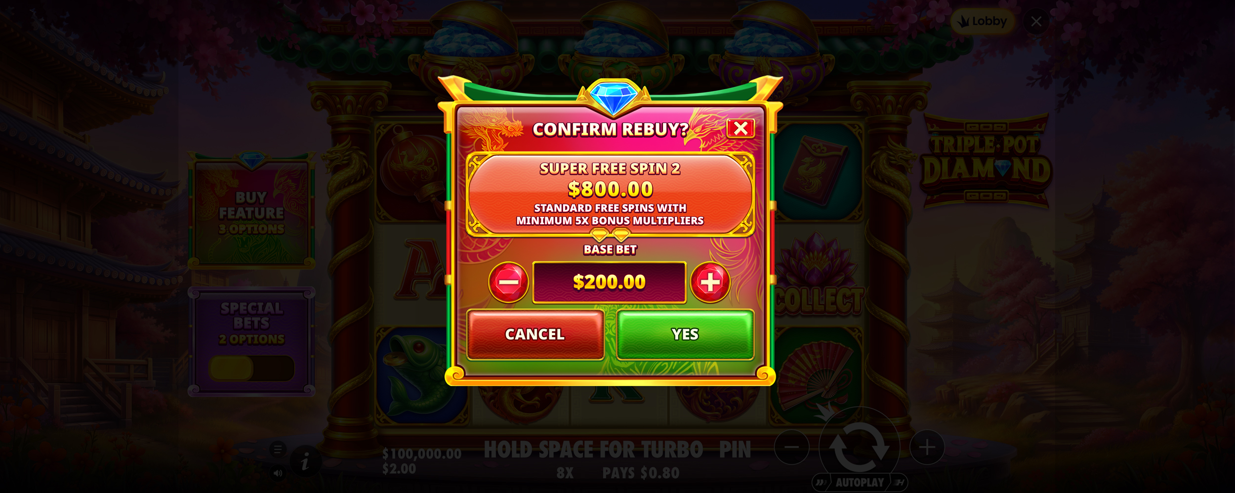 Triple Pot Diamond - Buy bonus 4