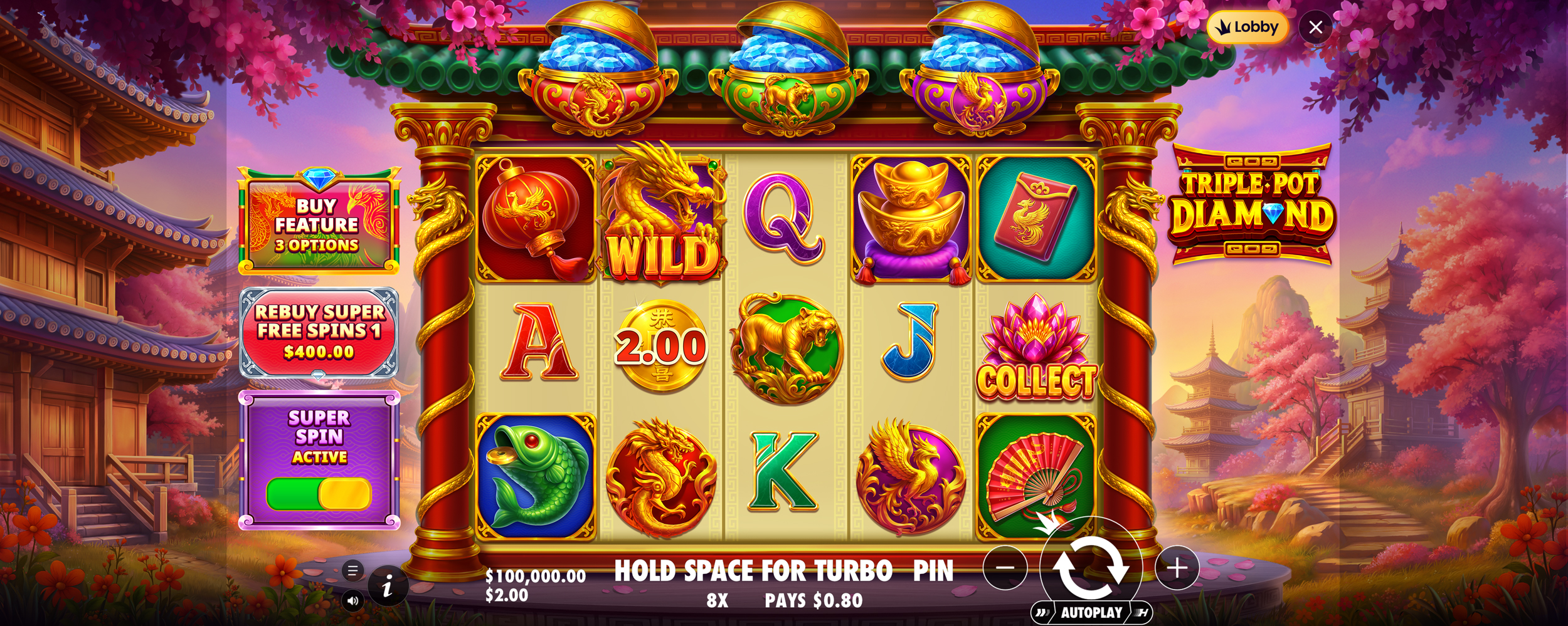 Triple Pot Diamond - Buy bonus 6
