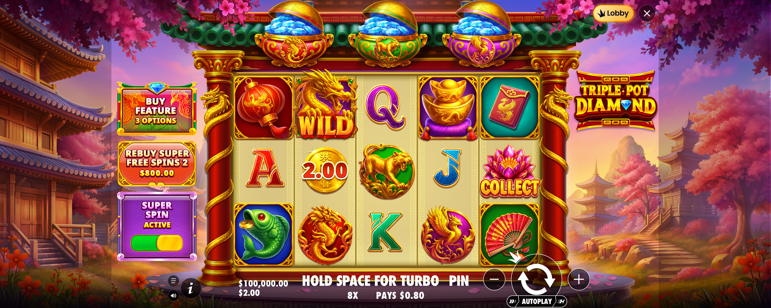 Triple Pot Diamond - Buy bonus 7