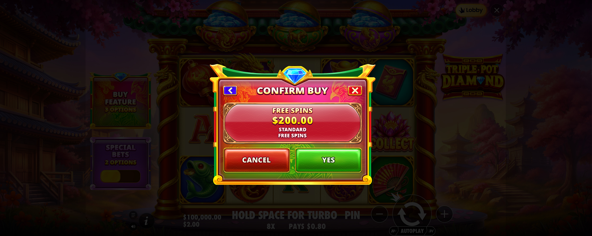 Triple Pot Diamond - Buy bonus 10
