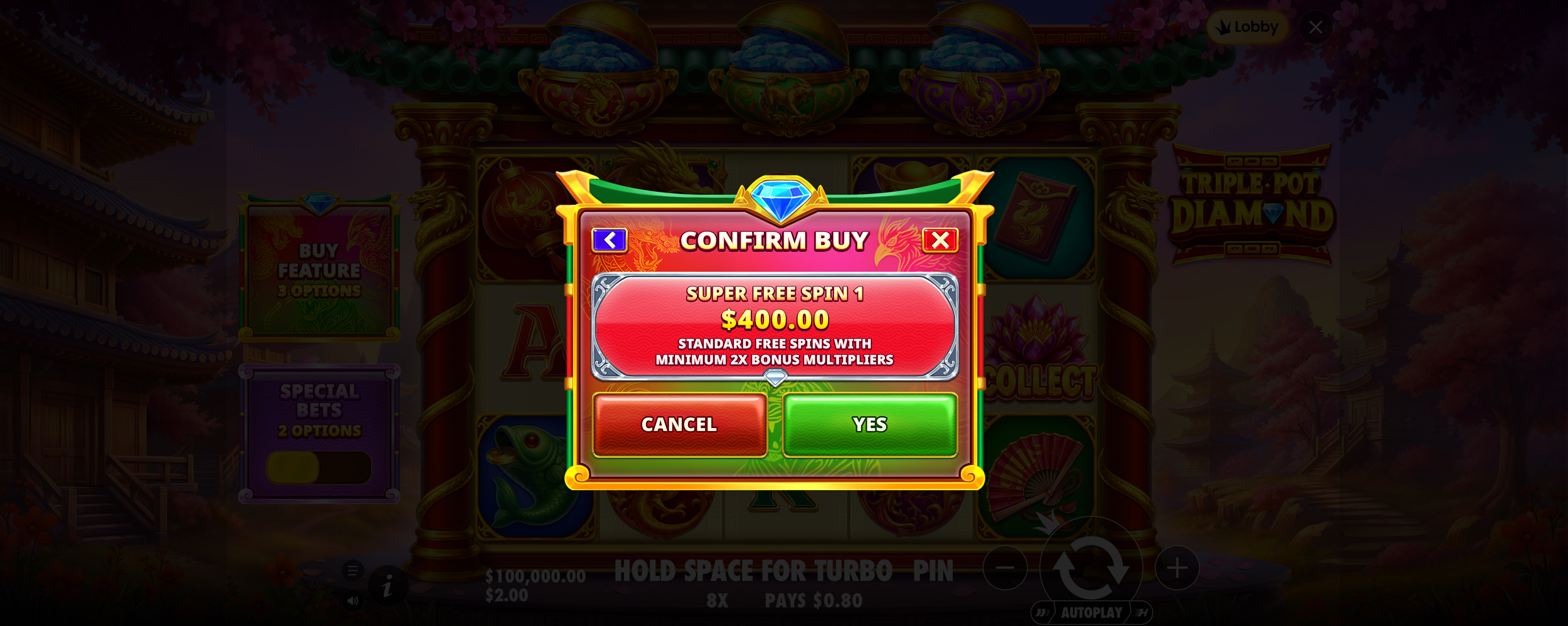 Triple Pot Diamond - Buy bonus 11