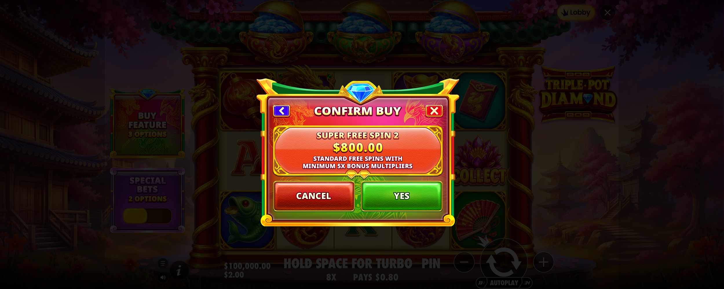 Triple Pot Diamond - Buy bonus 12
