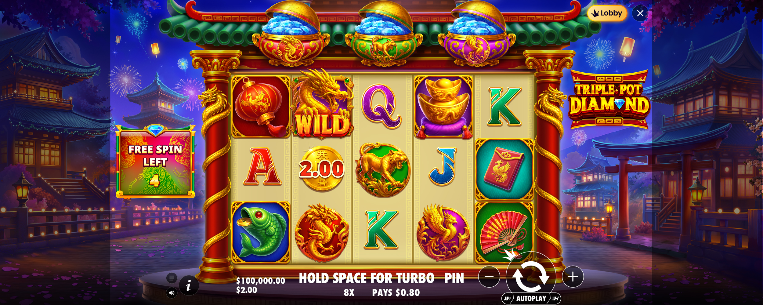 Triple Pot Diamond - Free spins