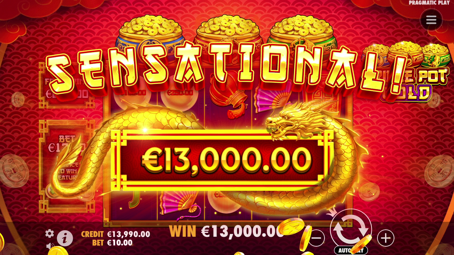 Triple Pot Gold - Big win 1