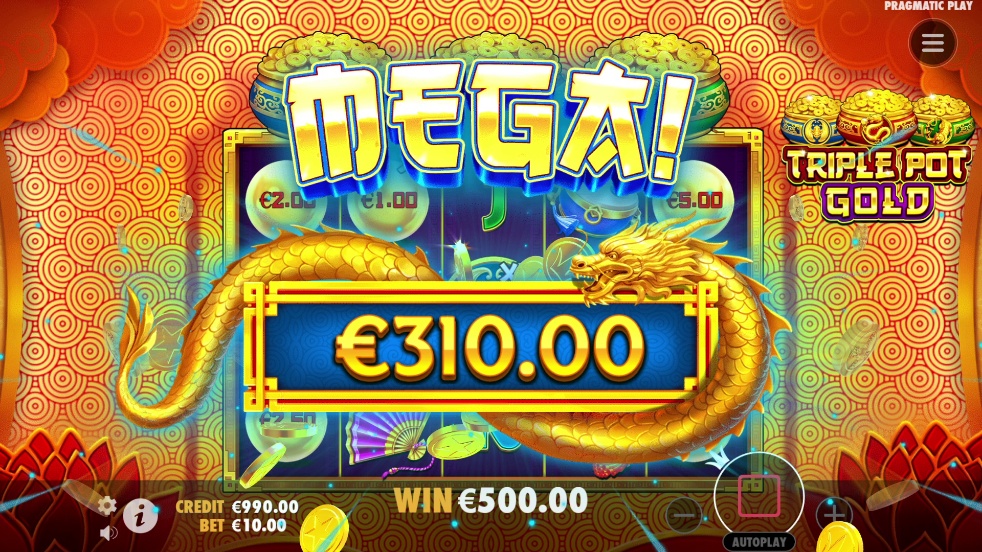 Triple Pot Gold - Big win 3