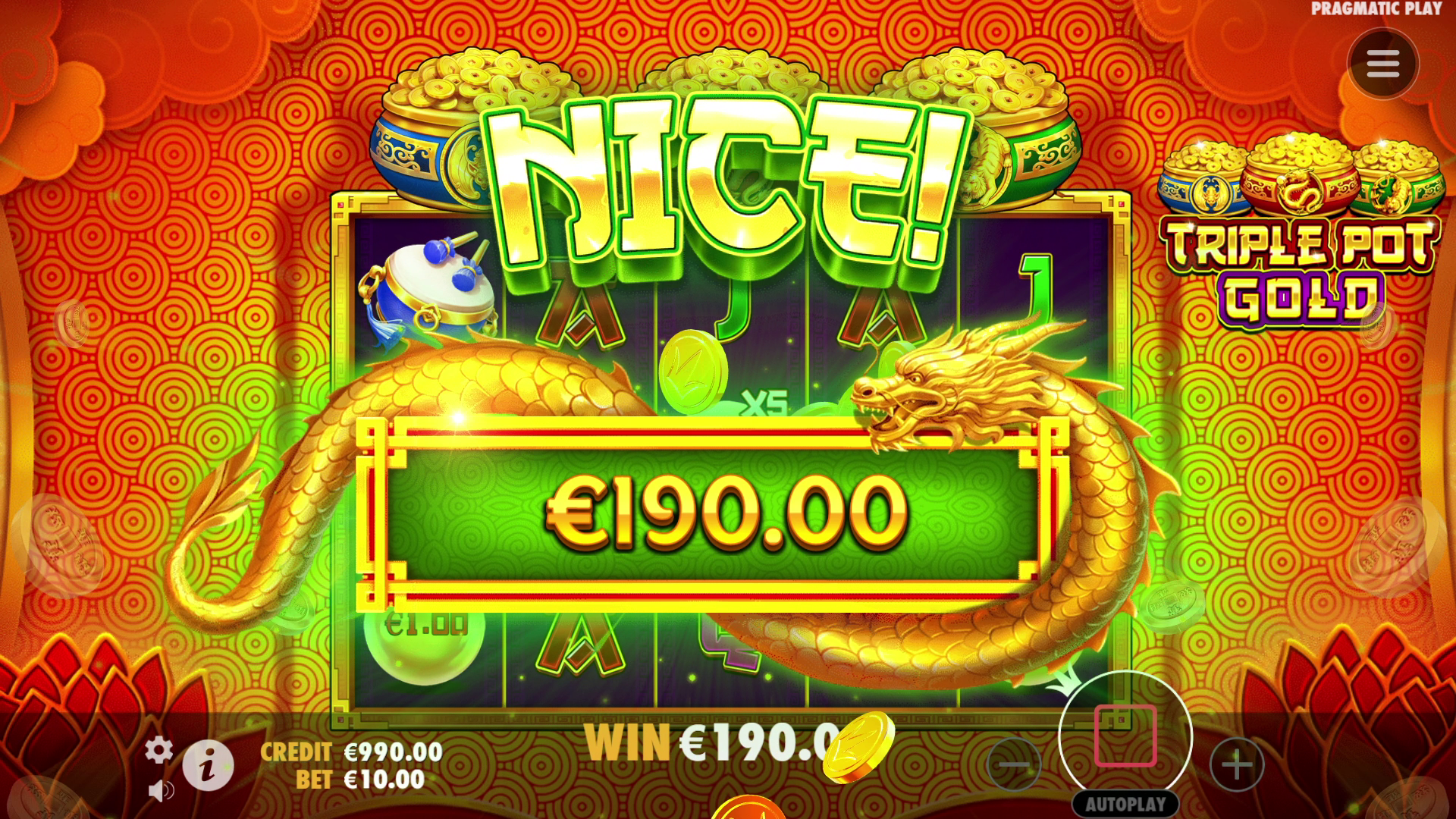 Triple Pot Gold - Big win 4