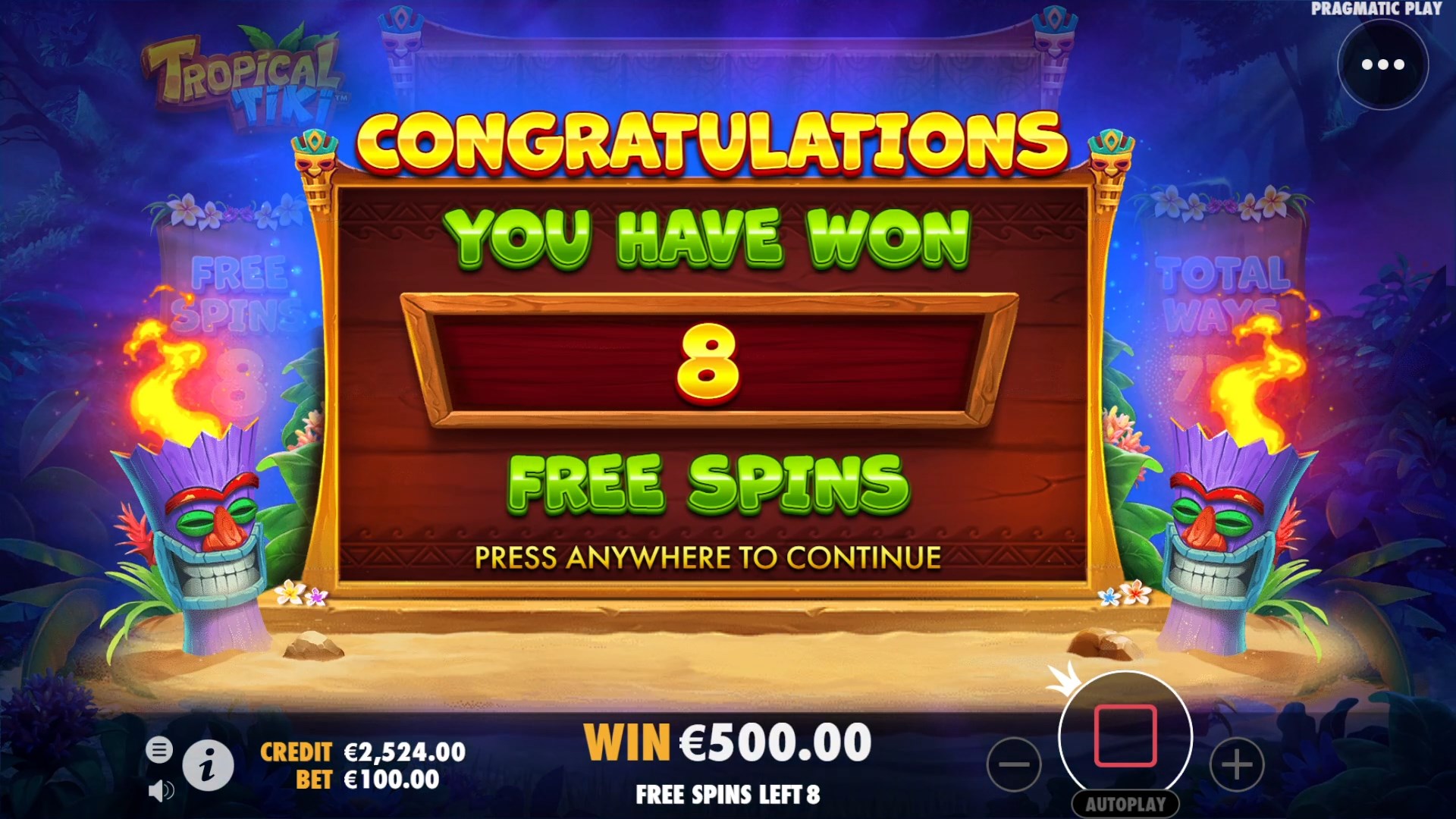 Tropical Tiki - Free spins 2