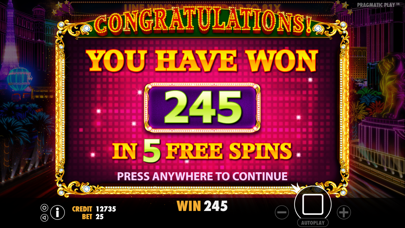 Vegas Nights - Free spins 4