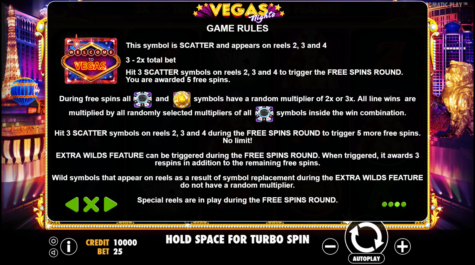Vegas Nights - Game rules 12