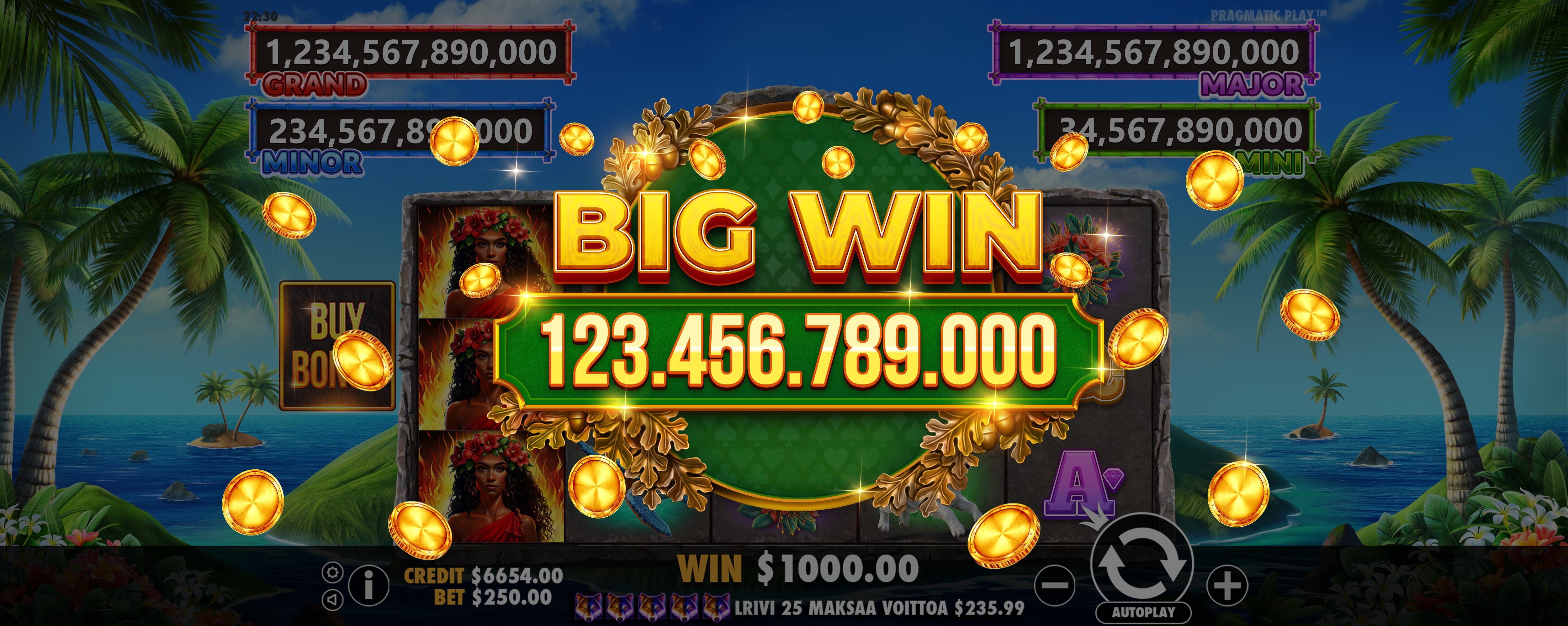 Volcano Goddess - Big win 2