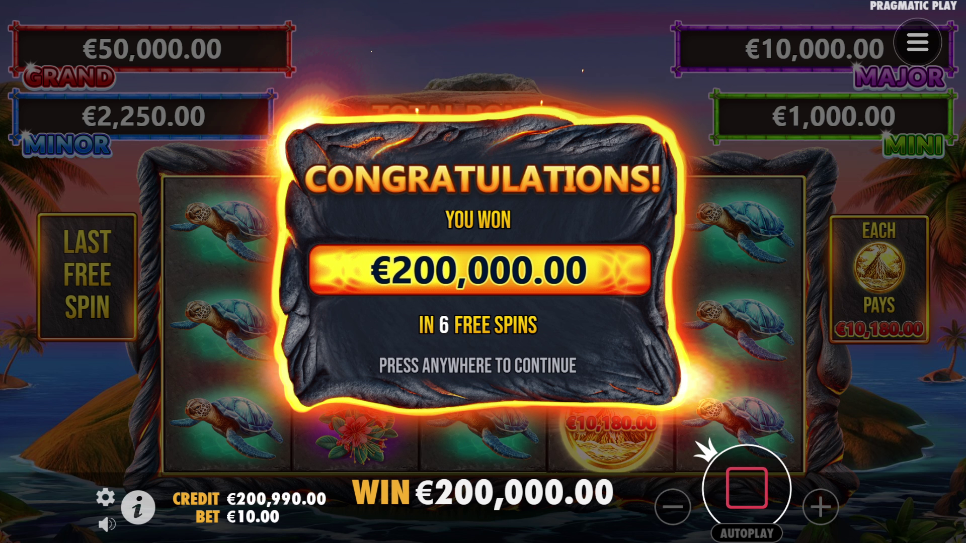Volcano Goddess - Free spins 2