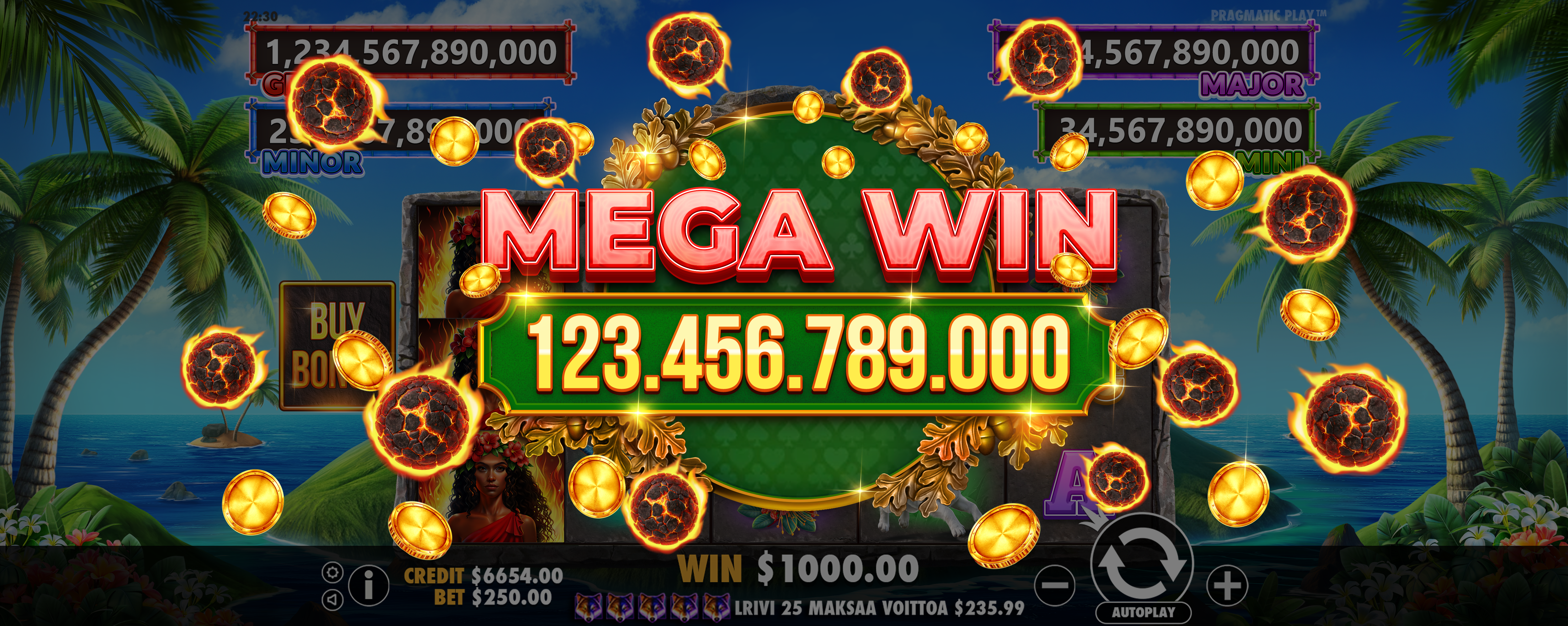 Volcano Goddess - Big win 8