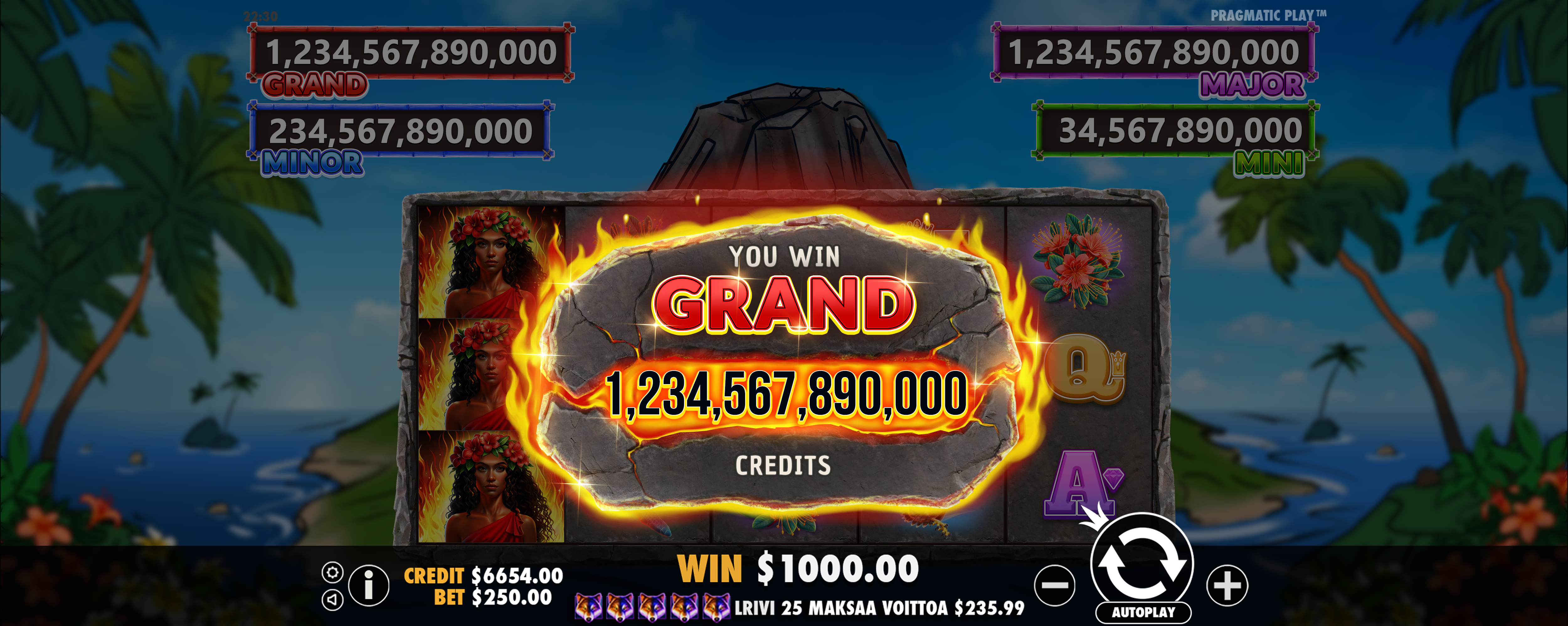 Volcano Goddess - Big win 9