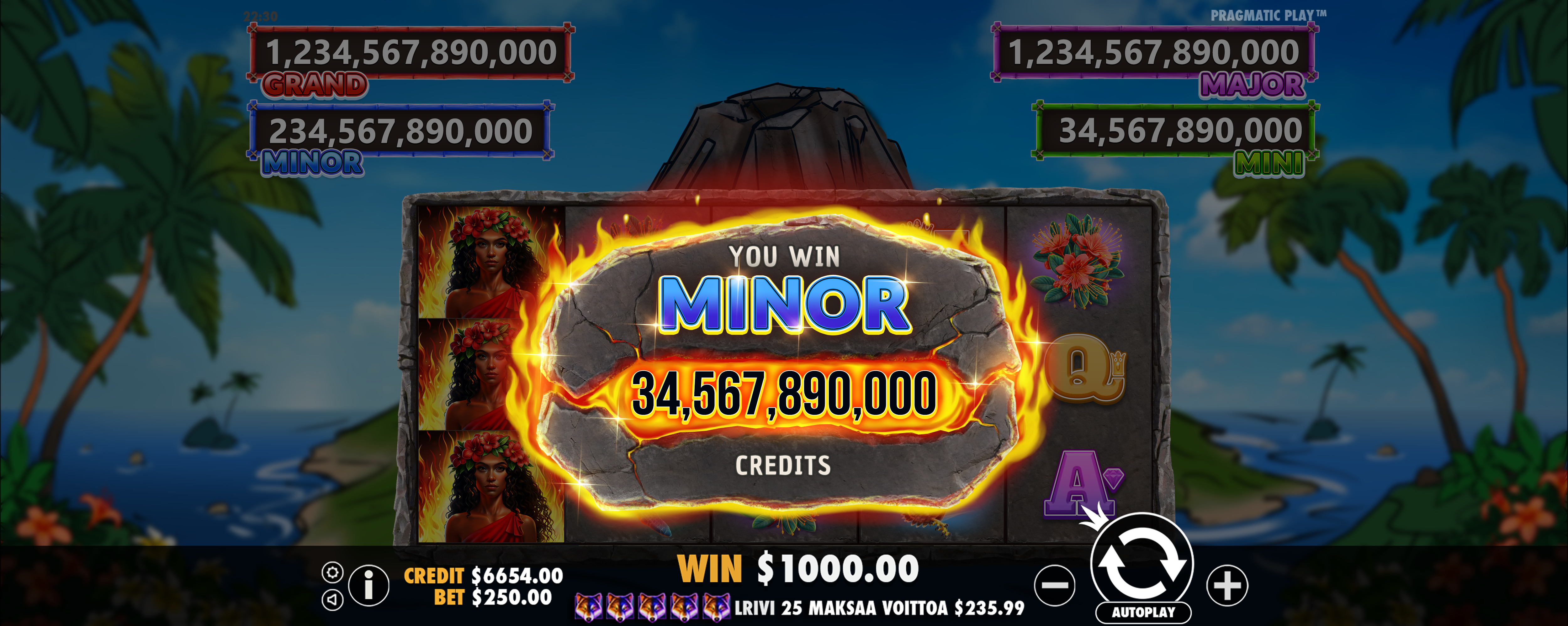 Volcano Goddess - Big win 11