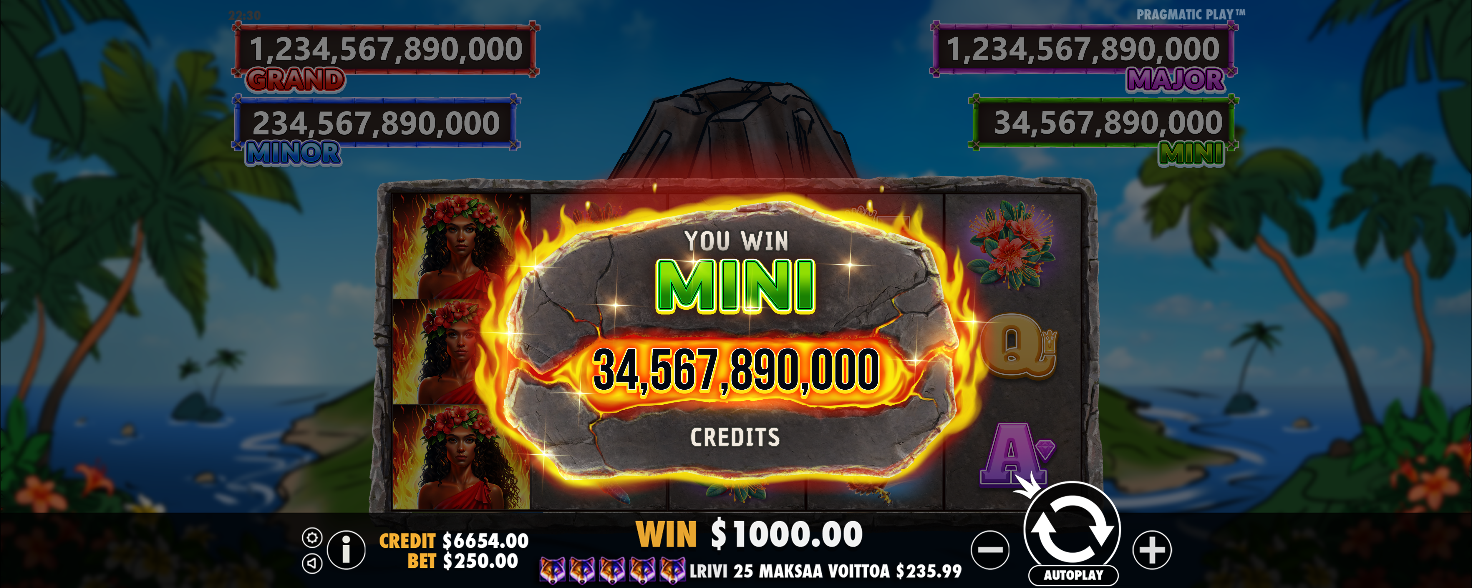 Volcano Goddess - Big win 12