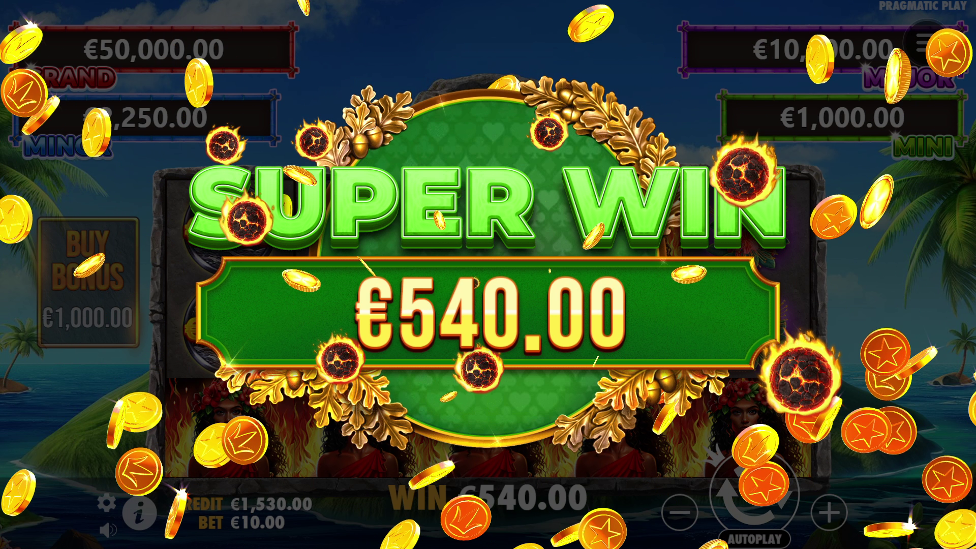 Volcano Goddess - Big win 15