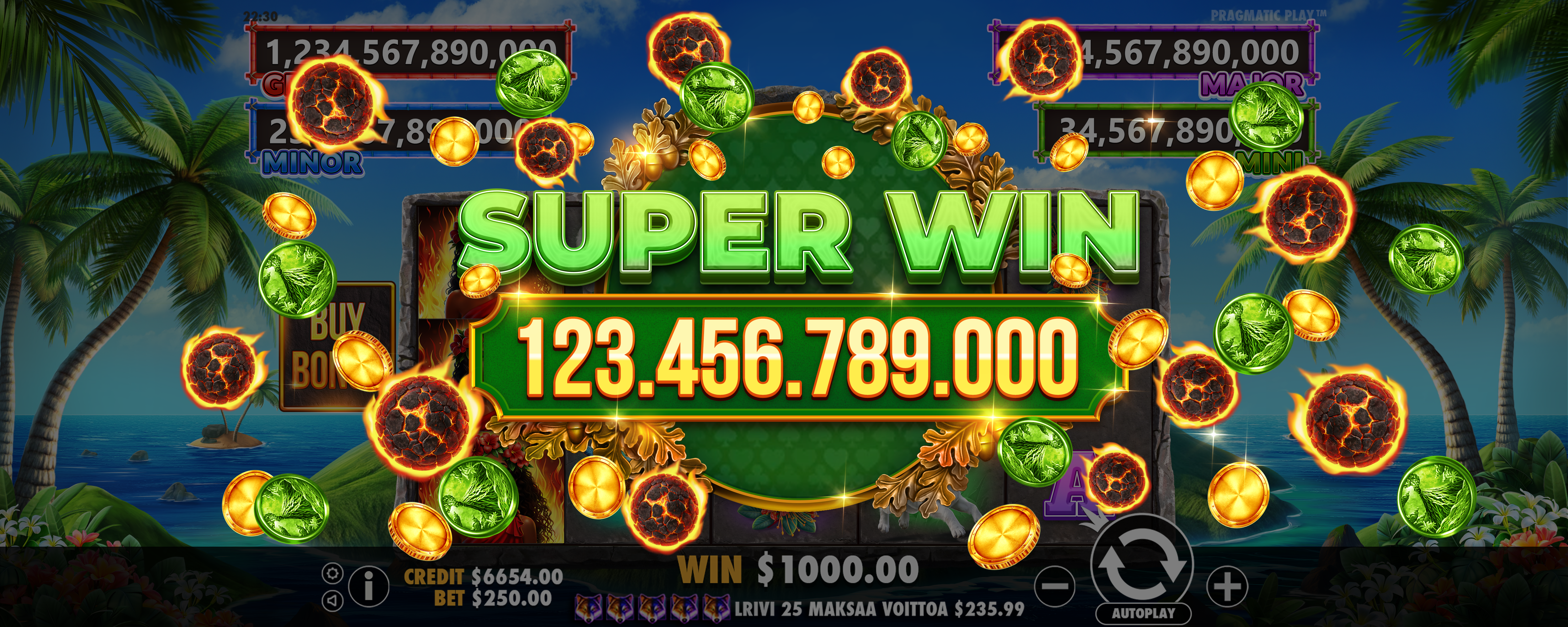 Volcano Goddess - Big win 14