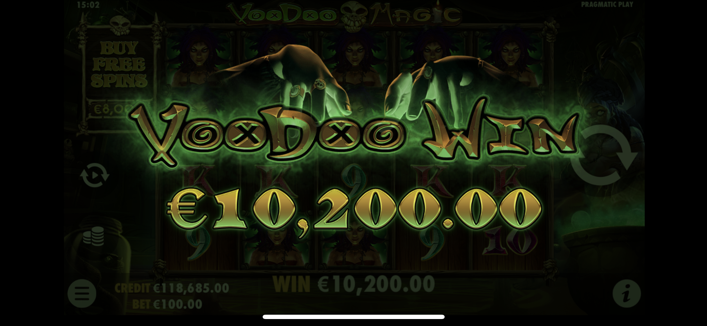 Voodoo Magic - Big win 1