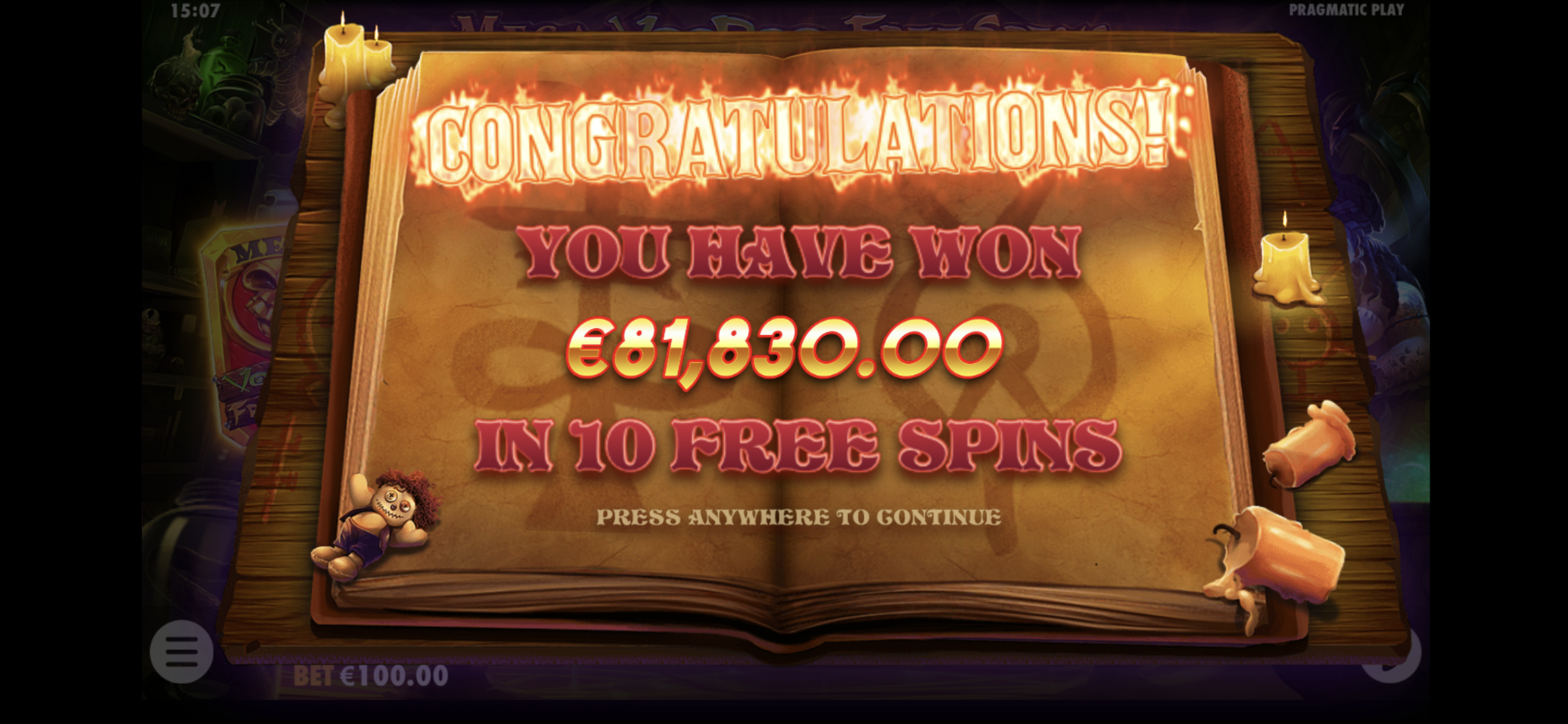 Voodoo Magic - Free spins 5