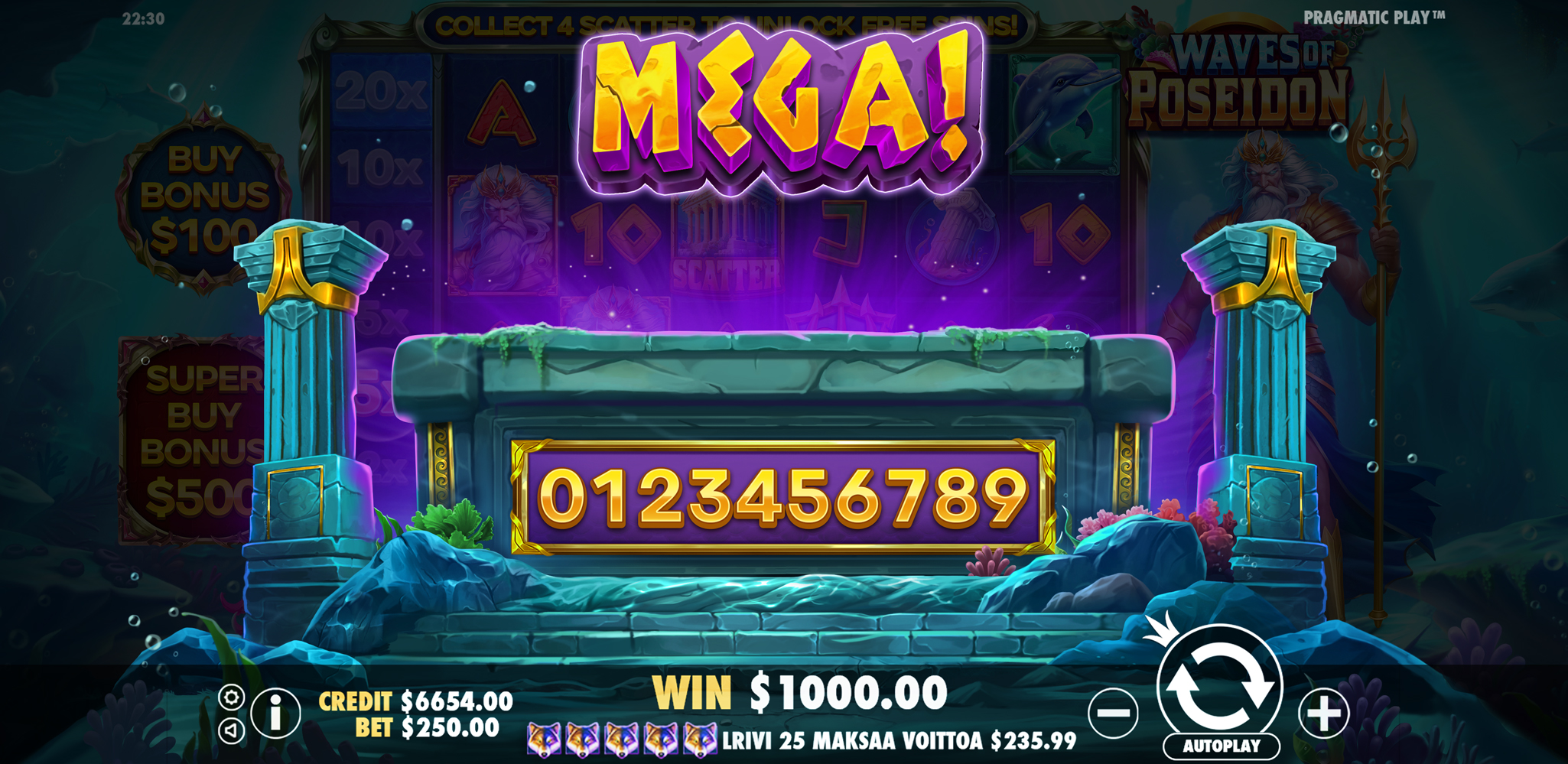 Waves of Poseidon - Big win 2
